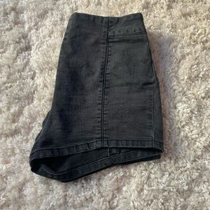 Black jean shorts